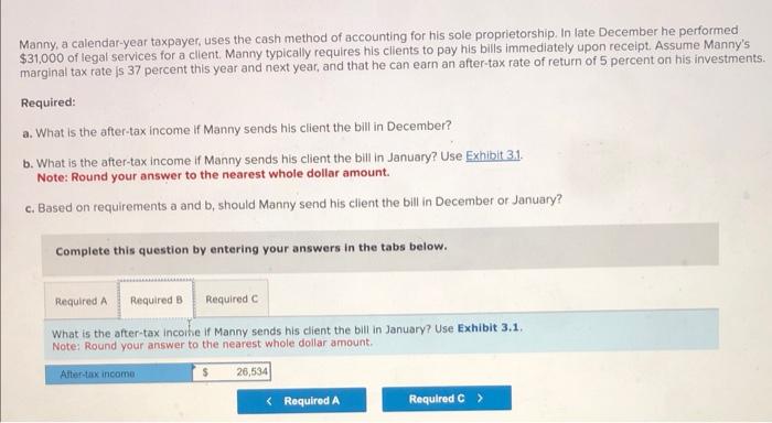 Solved Manny, A Calendar-year Taxpayer, Uses The Cash Method | Chegg.com