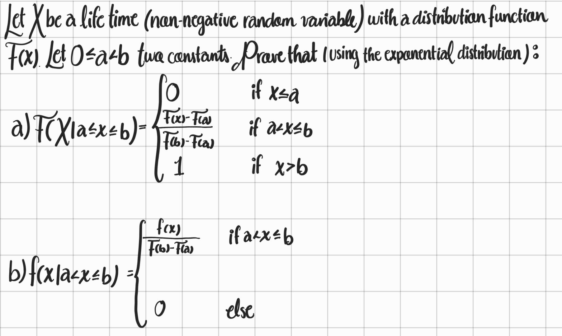 Non Viable Math Example Solved Iet X be a life time (nan-negative randem vaviable) | Chegg.com