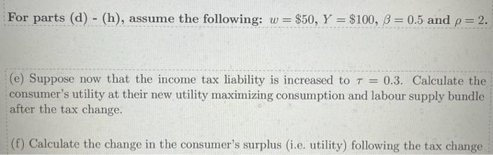 Solved Consider an economy with two goods, consumption c and | Chegg.com