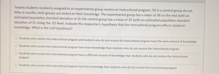 experimental group randomly assigned