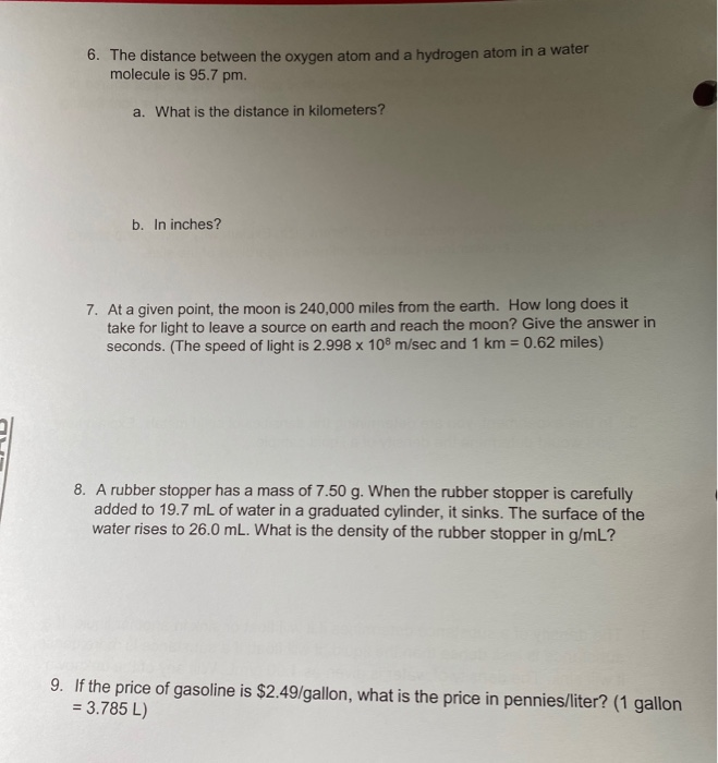Solved 4. The density of a substance determines if it will | Chegg.com