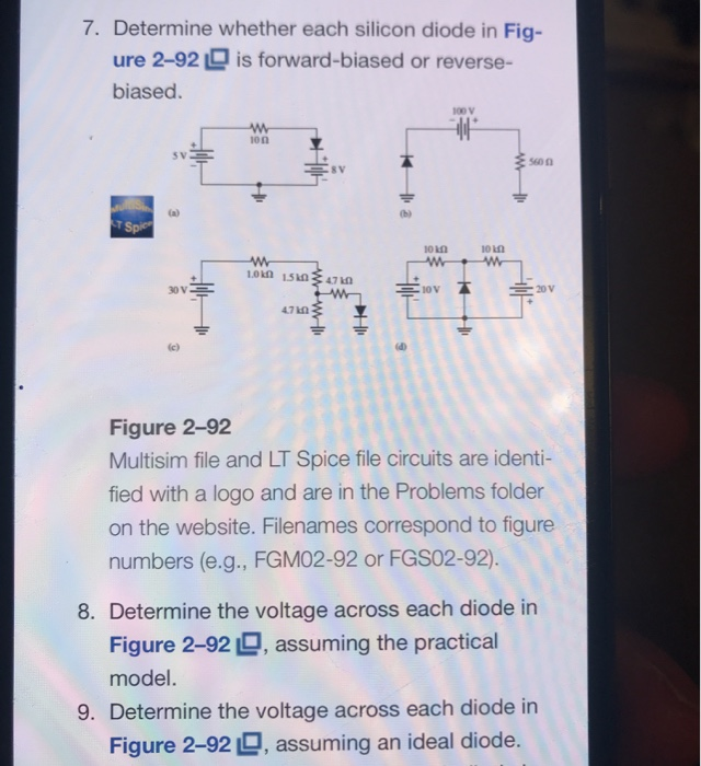 Solved 7. Determine Whether Each Silicon Diode In Fig- Ure | Chegg.com