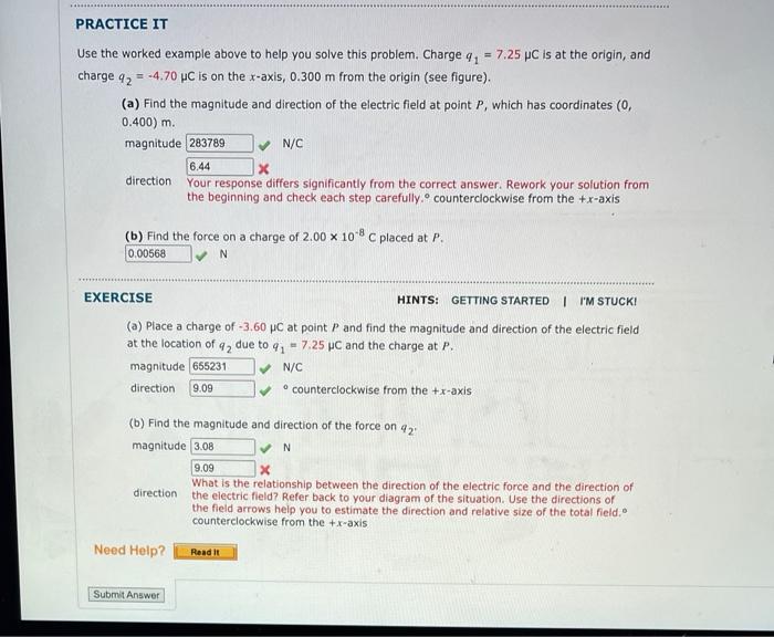 Solved EXAMPLE 15.5 Electric Field Due to Two Point Charges | Chegg.com