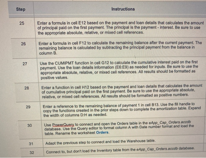 Steps to Perform: Points Possible Step Instructions 0 | Chegg.com