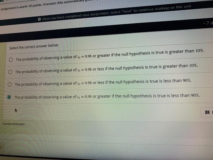Solved assignment is worth 10 points, Knewton Alta | Chegg.com