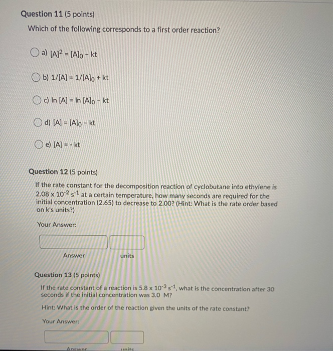 Solved Question 6 5 Points Which Equation Represents The Chegg Com