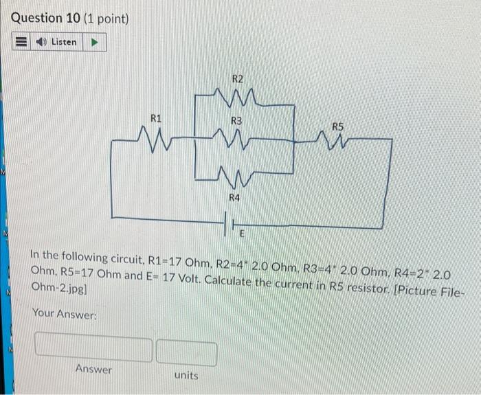 Solved In The Following Circuit R117 Ohm R2420 Ohm 6116