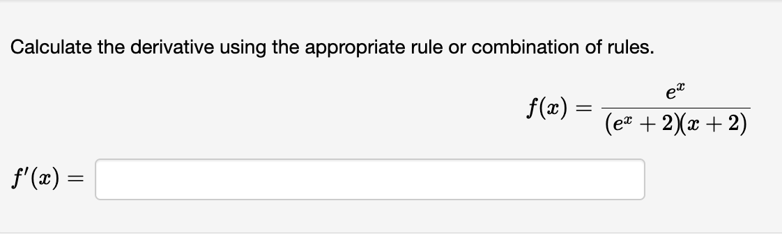 Solved Calculate the derivative using the appropriate rule | Chegg.com