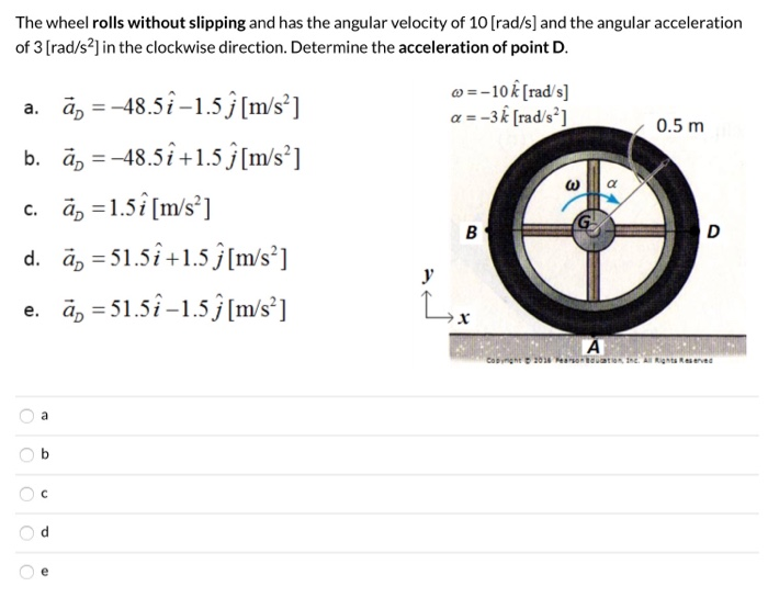 Solved The Wheel Rolls Without Slipping And Has The Angular | Chegg.com