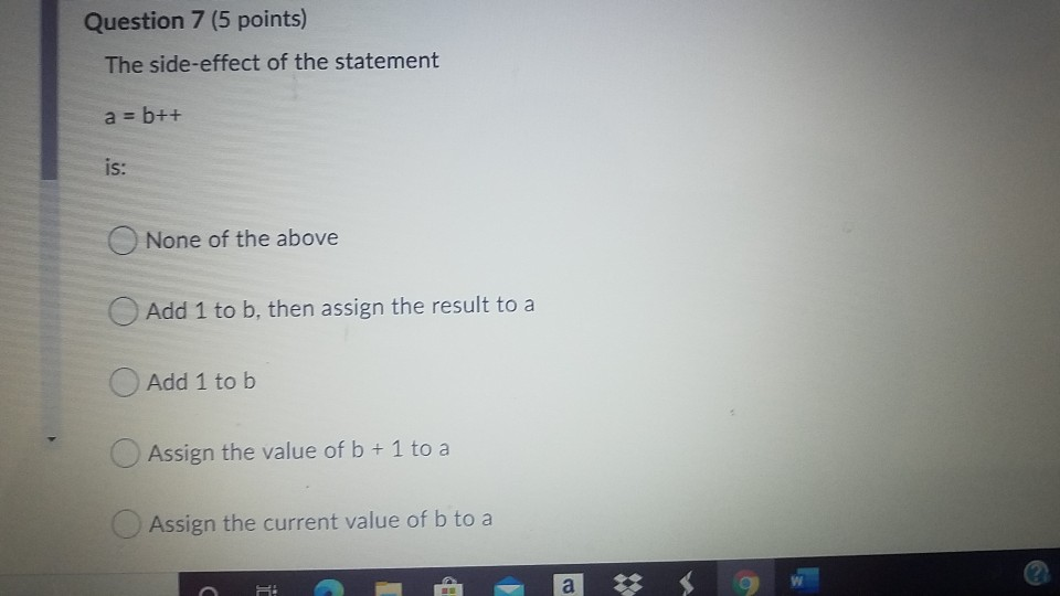Solved Question 6 (5 points) Which of the following | Chegg.com