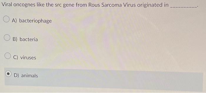 Solved Viral Oncognes Like The Src Gene From Rous Sarcoma Chegg