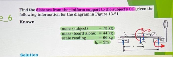 Solved __6 Find the distance from the platform support to | Chegg.com