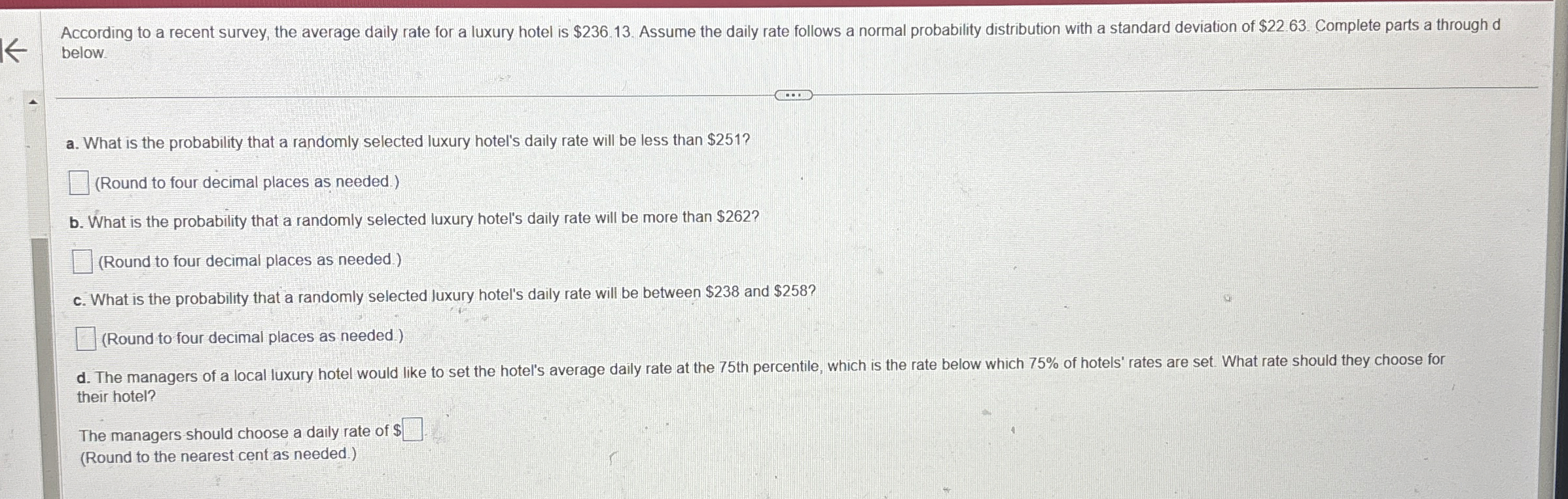 According to a recent survey, the average daily rate