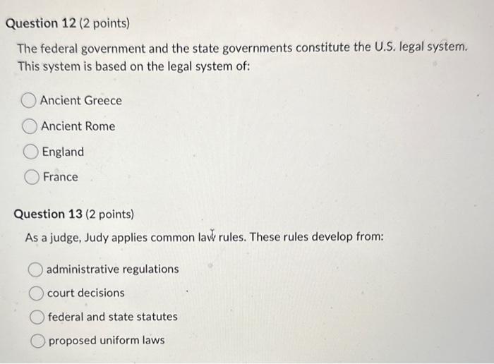 The federal government and the state governments