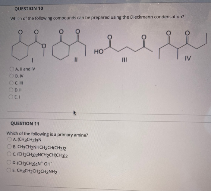 Solved QUESTION 10 Which of the following compounds can be | Chegg.com