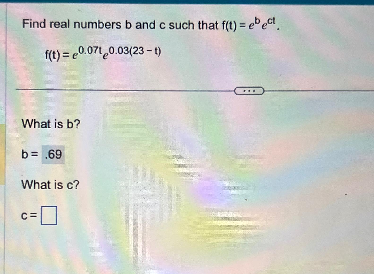 Solved Find Real Numbers B ﻿and C ﻿such That | Chegg.com