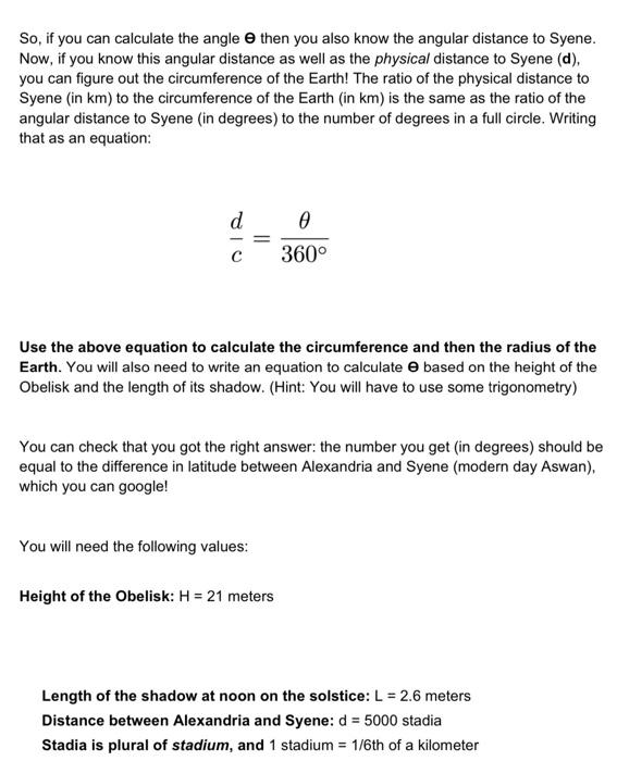 TIL that Eratosthenes, a Greek mathematician and astronomer (276 BC),  measured of Earth's circumference by using the shadow angles from the sun  in two locations. He calculated it was 39,375 km, which