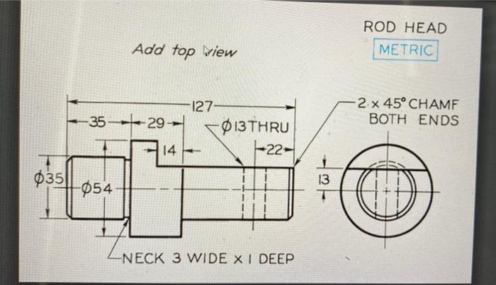 Solved draw a solid model of the given object in autocad in | Chegg.com