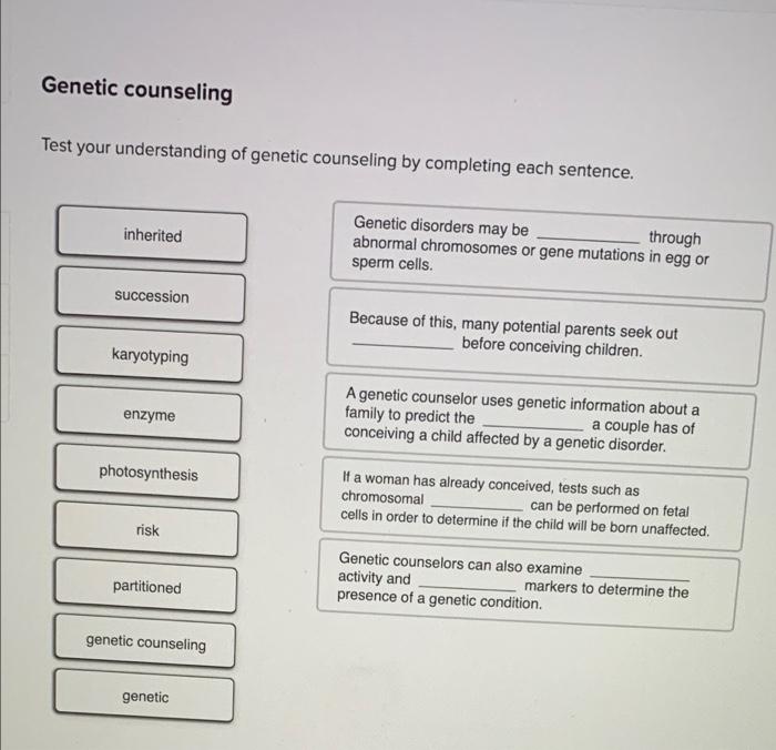 genetic counselor case study answer key