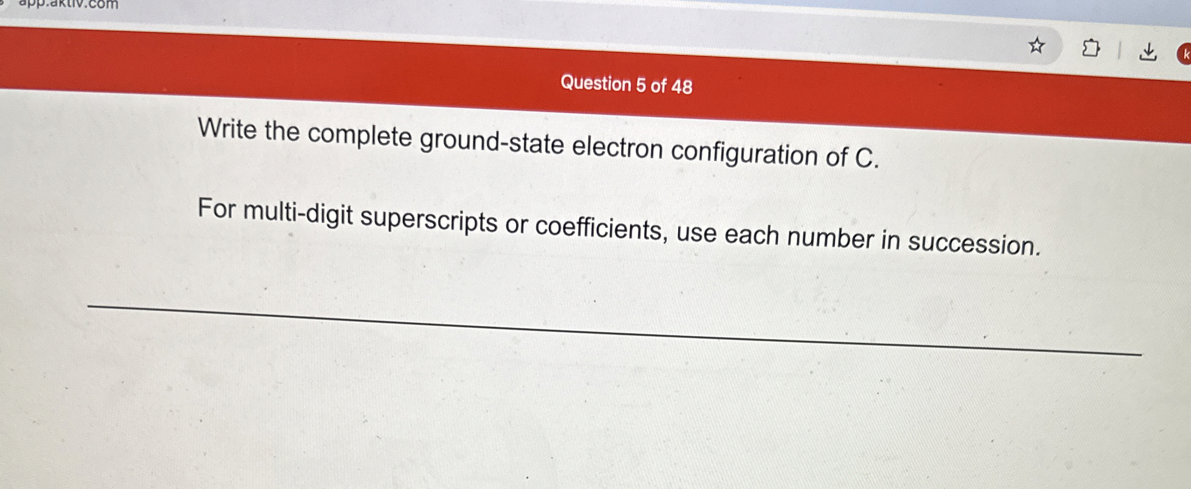 Solved Question 5 ﻿of 48Write the complete ground-state | Chegg.com