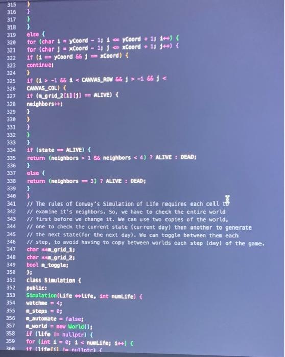 Solved Part 1: Organize the code (85%) : Following what we | Chegg.com