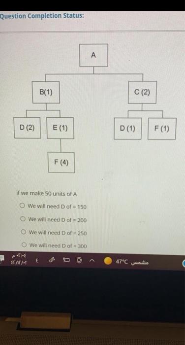 Solved Question Completion Status: A A B(1) C (2) D (2) E(1) | Chegg.com
