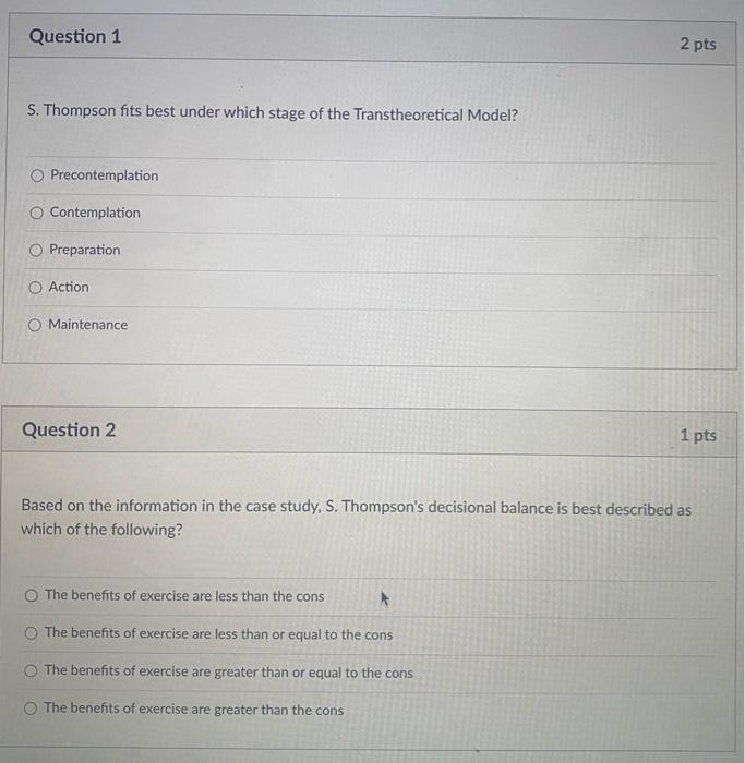Solved Which of the following processes of change were | Chegg.com