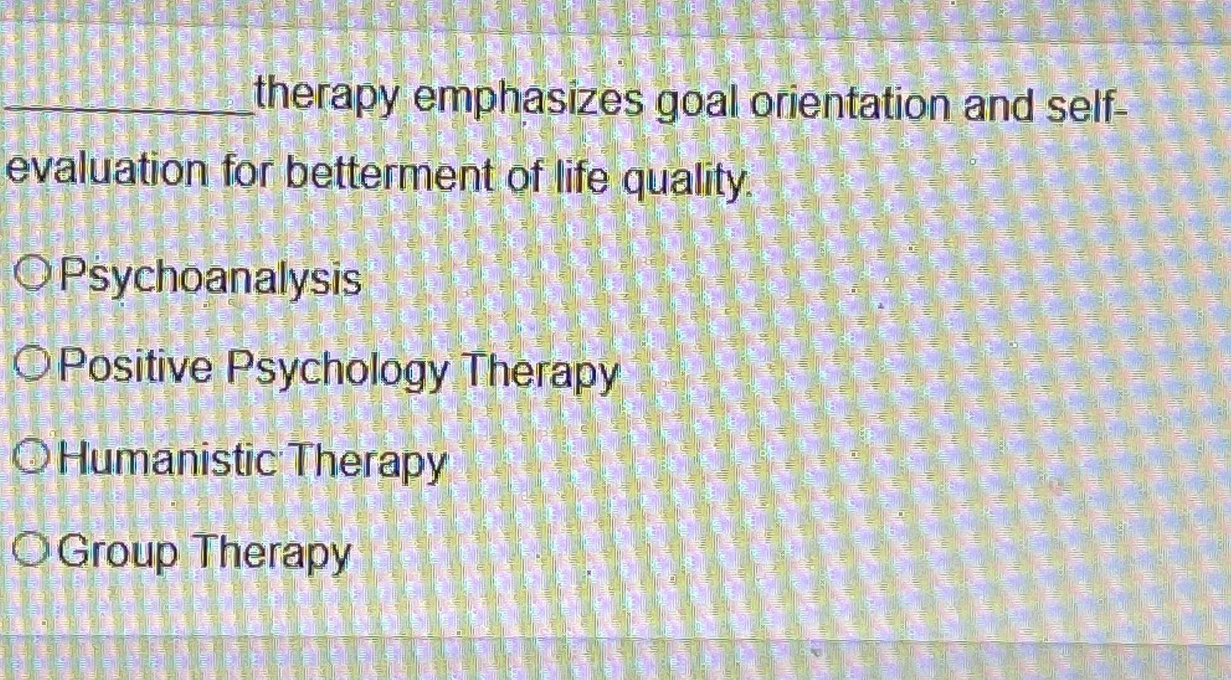 Solved Therapy Emphasizes Goal Orientation And | Chegg.com