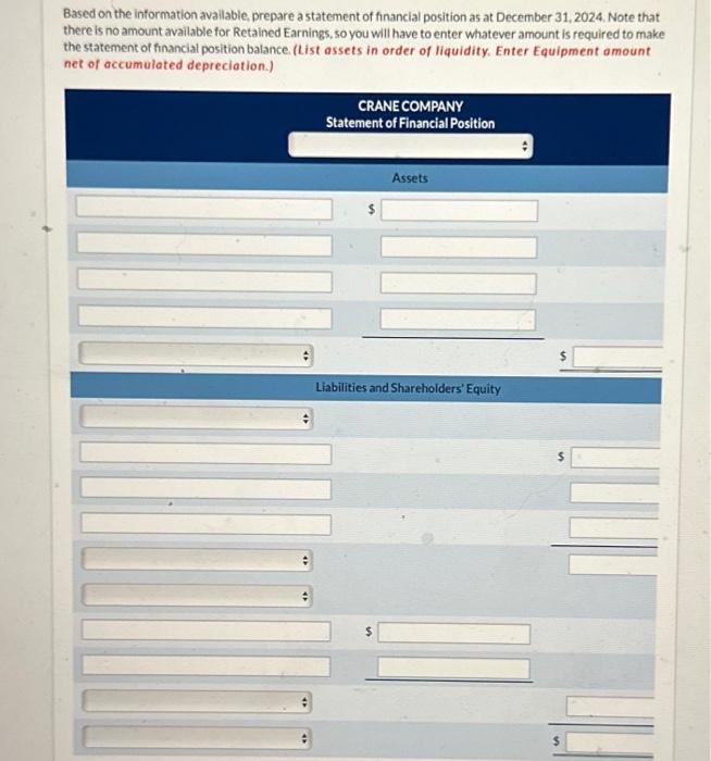 Solved You have been retained ty Crane Company to straighten