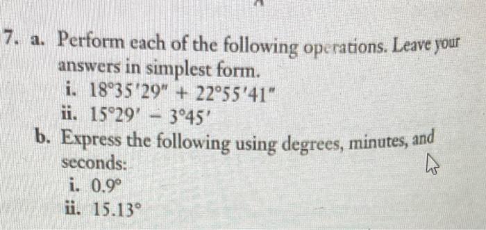 Solved a. Perform each of the following operations. Leave | Chegg.com