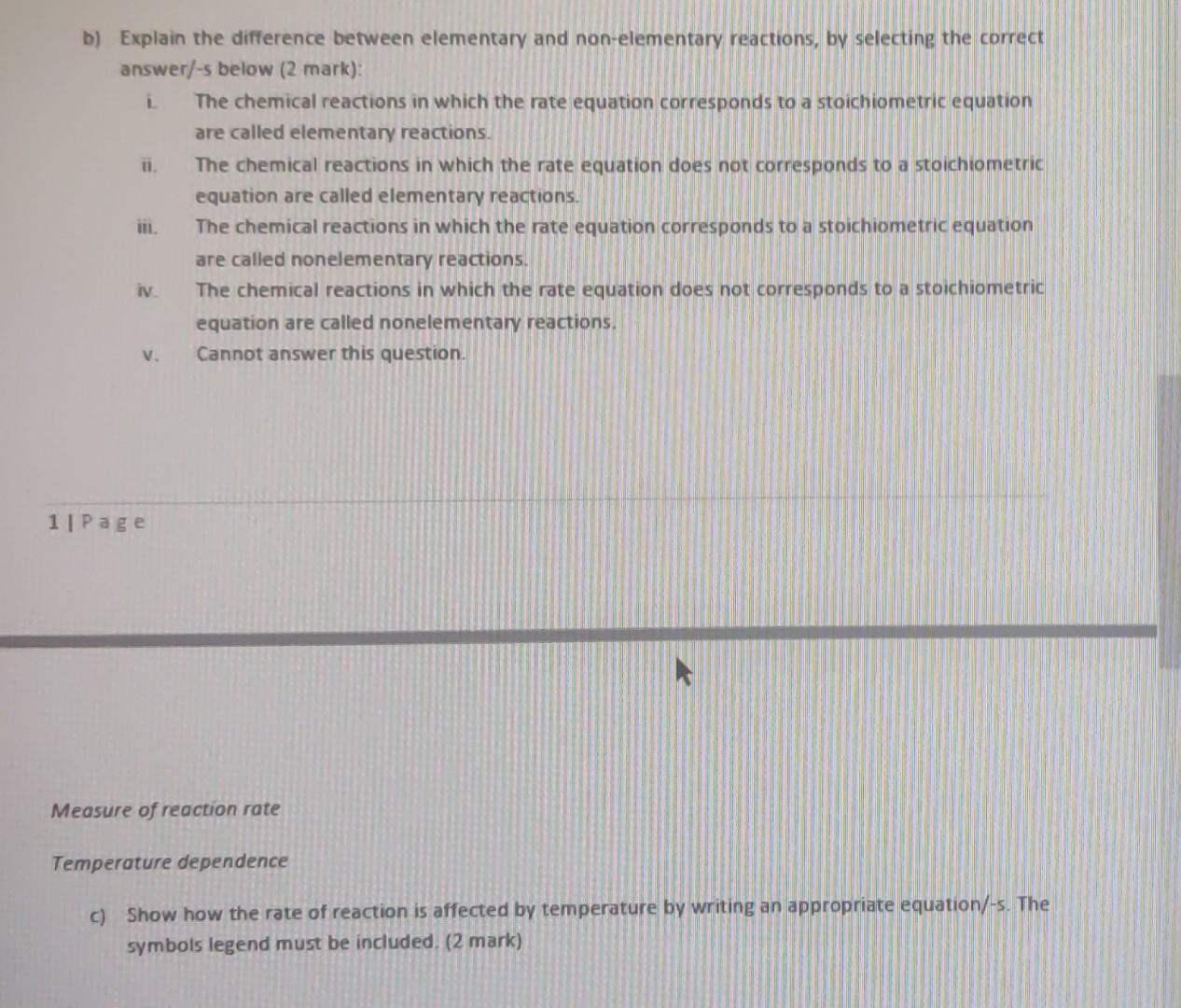 Solved b) Explain the difference between elementary and