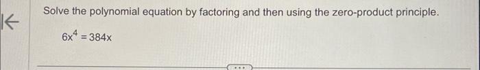 Solved Solve the polynomial equation by factoring and then | Chegg.com