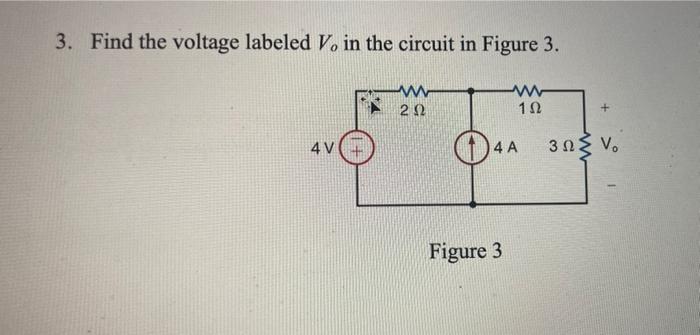 Solved 3. Find the voltage labeled V. in the circuit in | Chegg.com