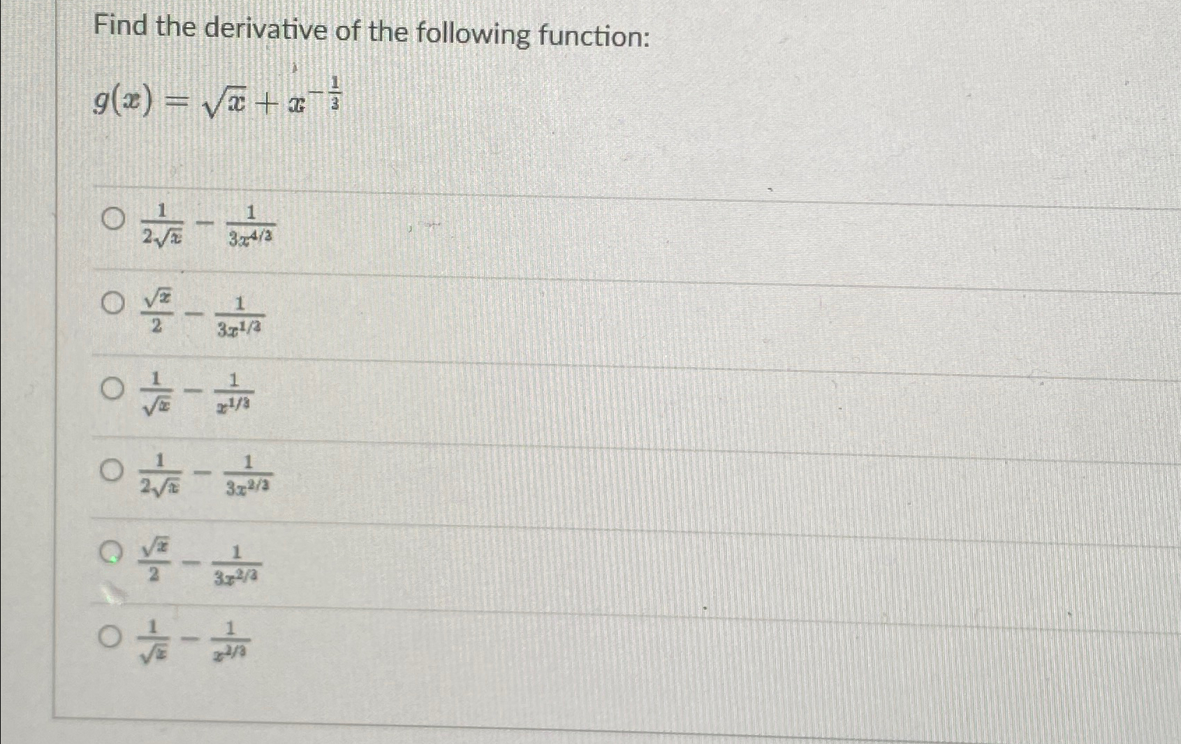 solved-find-the-derivative-of-the-following-chegg