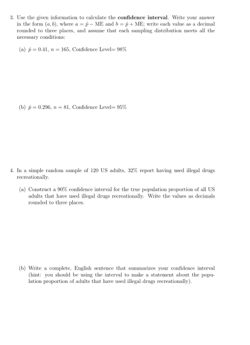 Solved 3. Use the given information to calculate the | Chegg.com