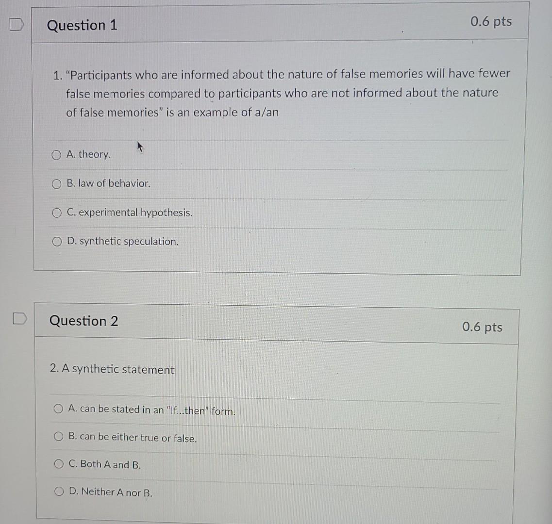 Solved Question 1 0 6 Pts 1 Participants Who Are Informed Chegg