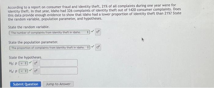 Solved According to a report on consumer fraud and identity | Chegg.com
