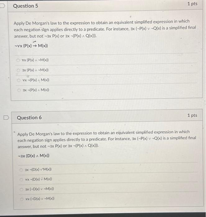 Solved Apply De Morgan's law to the expression to obtain an | Chegg.com