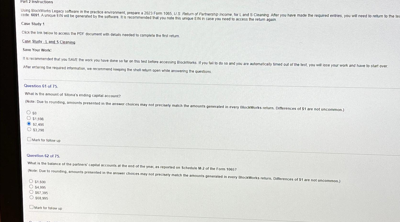 Part 2 instructions code 6091 A unique EIN will be | Chegg.com