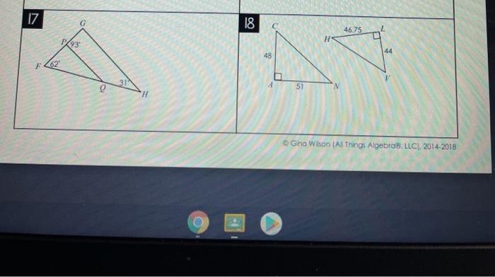 Solved Directions Determine Whether The Triangles Are Si Chegg Com