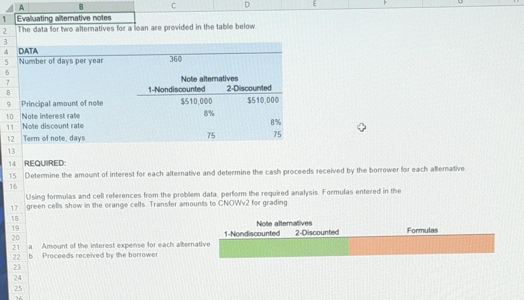 Solved Evaluating Alternative Notes A Borrower Has Two | Chegg.com