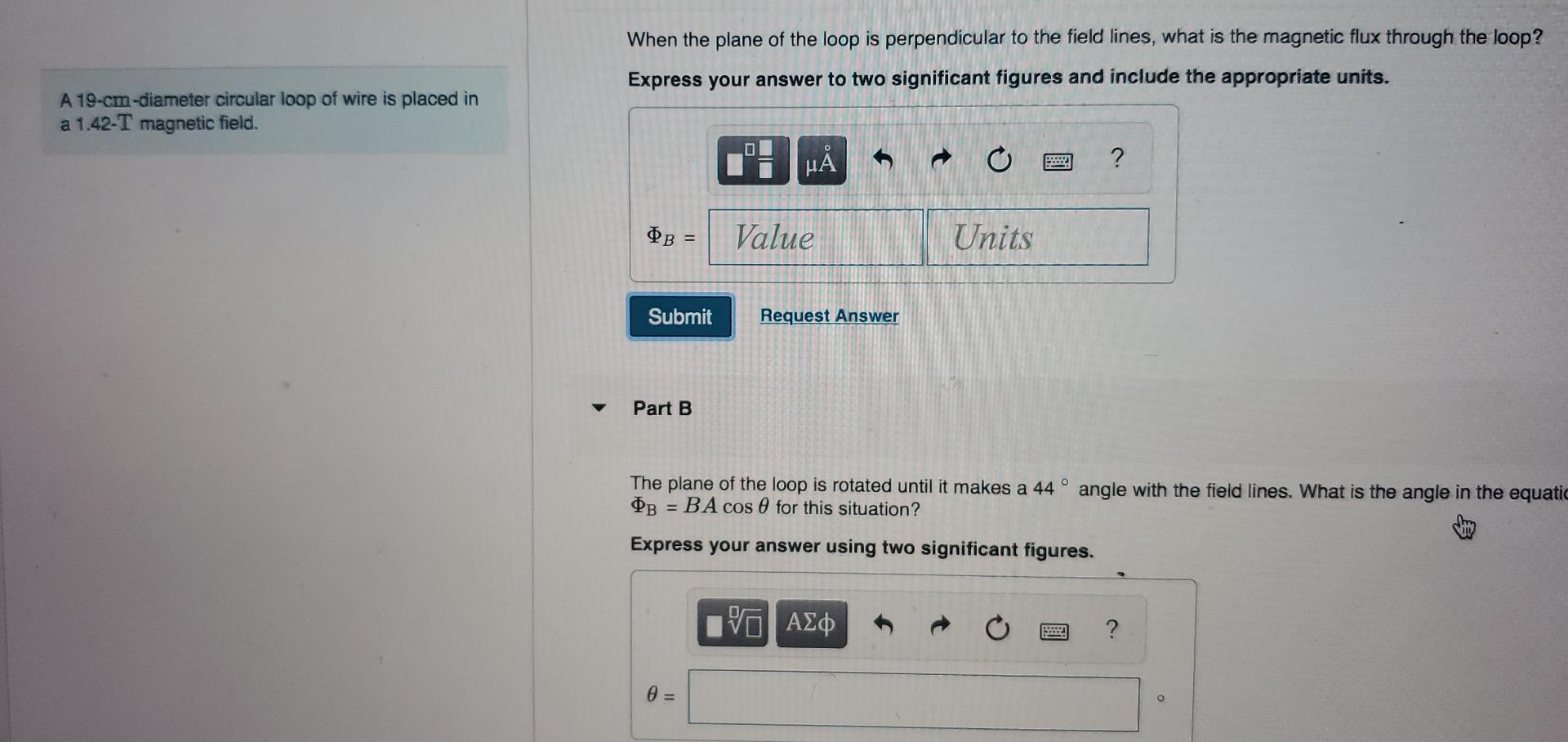 Solved When the plane of the loop is perpendicular to the | Chegg.com