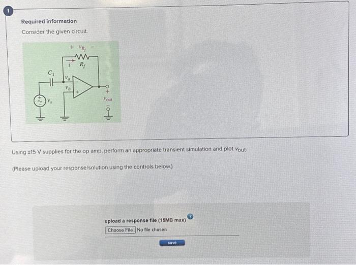 Solved Required information Consider the given circuit Using | Chegg.com