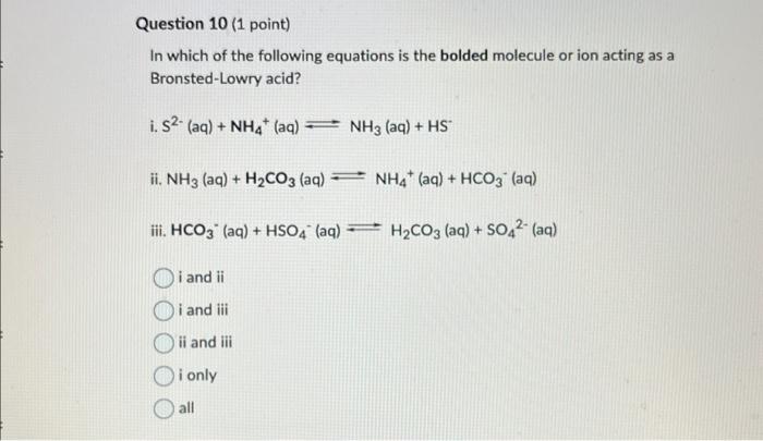 Solved In which of the following equations is the bolded | Chegg.com