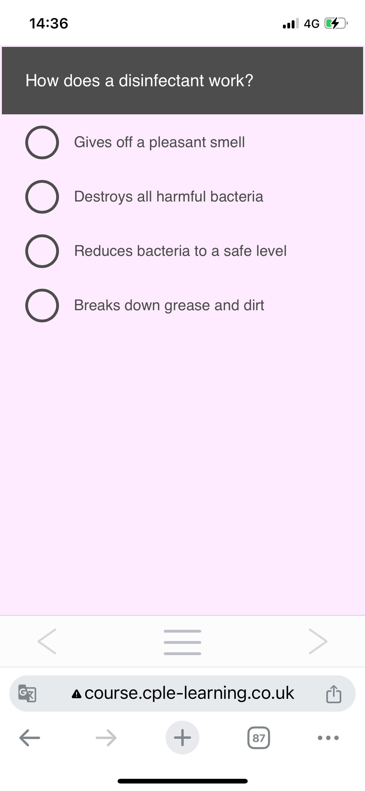 Solved How does a disinfectant work?Gives off a pleasant