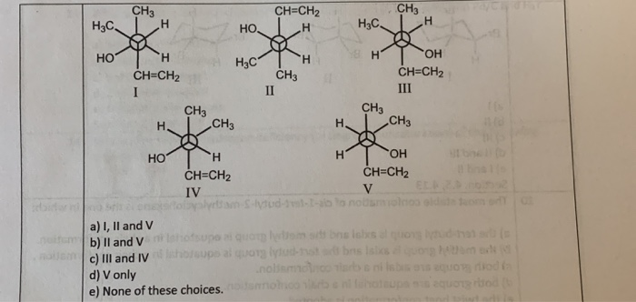 Solved 7 Which staggered Newman projection(s), looking down | Chegg.com