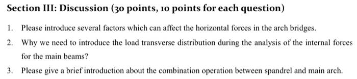 Solved Section III: Discussion ( 30 points, 10 points for | Chegg.com