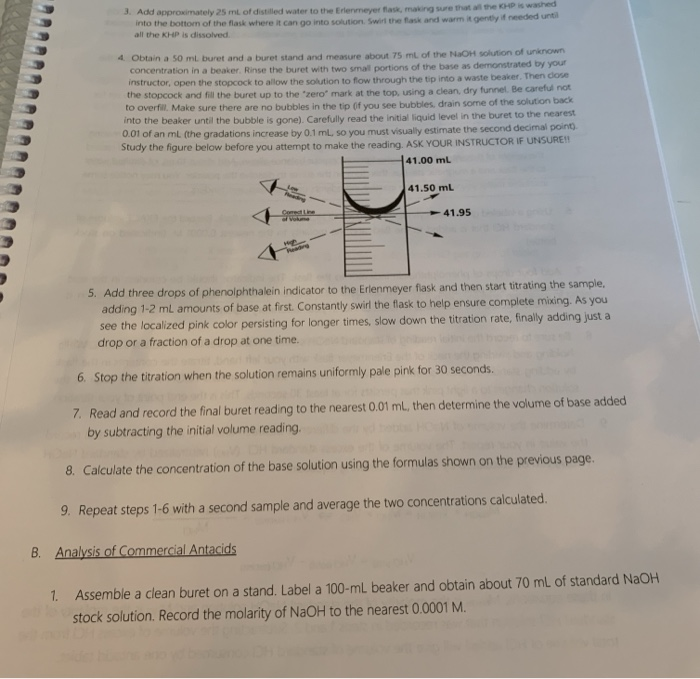 Solved Titration Hints To remove air bubbles let the titrant