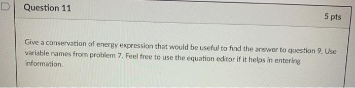 Solved Question 7 5 pts Use the picture, variables, and | Chegg.com