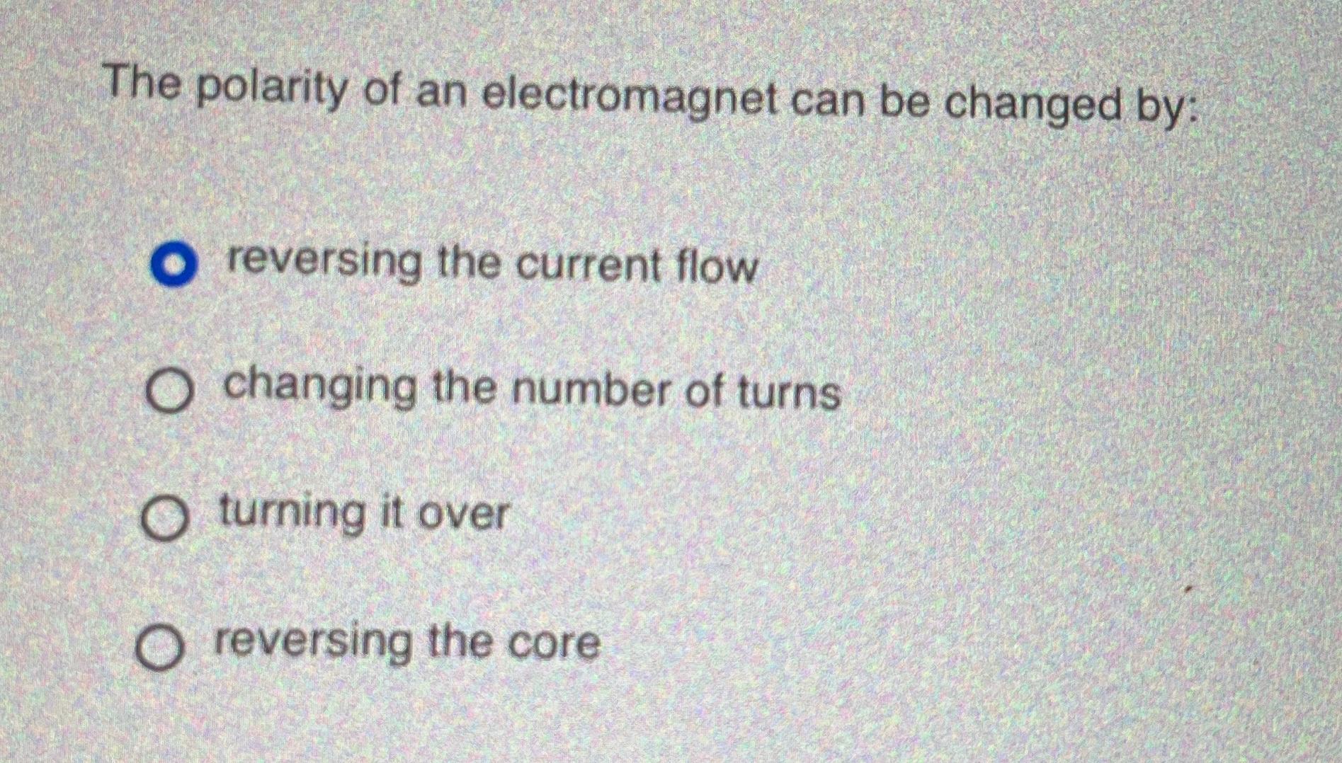 Solved The polarity of an can be changed by•